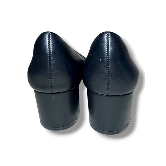 Dream Pairs Black Pointed Toe Pumps Women’s Size 9.5 Block Heel Slip On Shoes - Picture 7 of 11